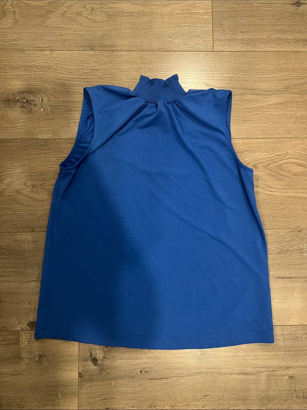 Mock Neck Sleeveless Camisole in Cobalt Blue